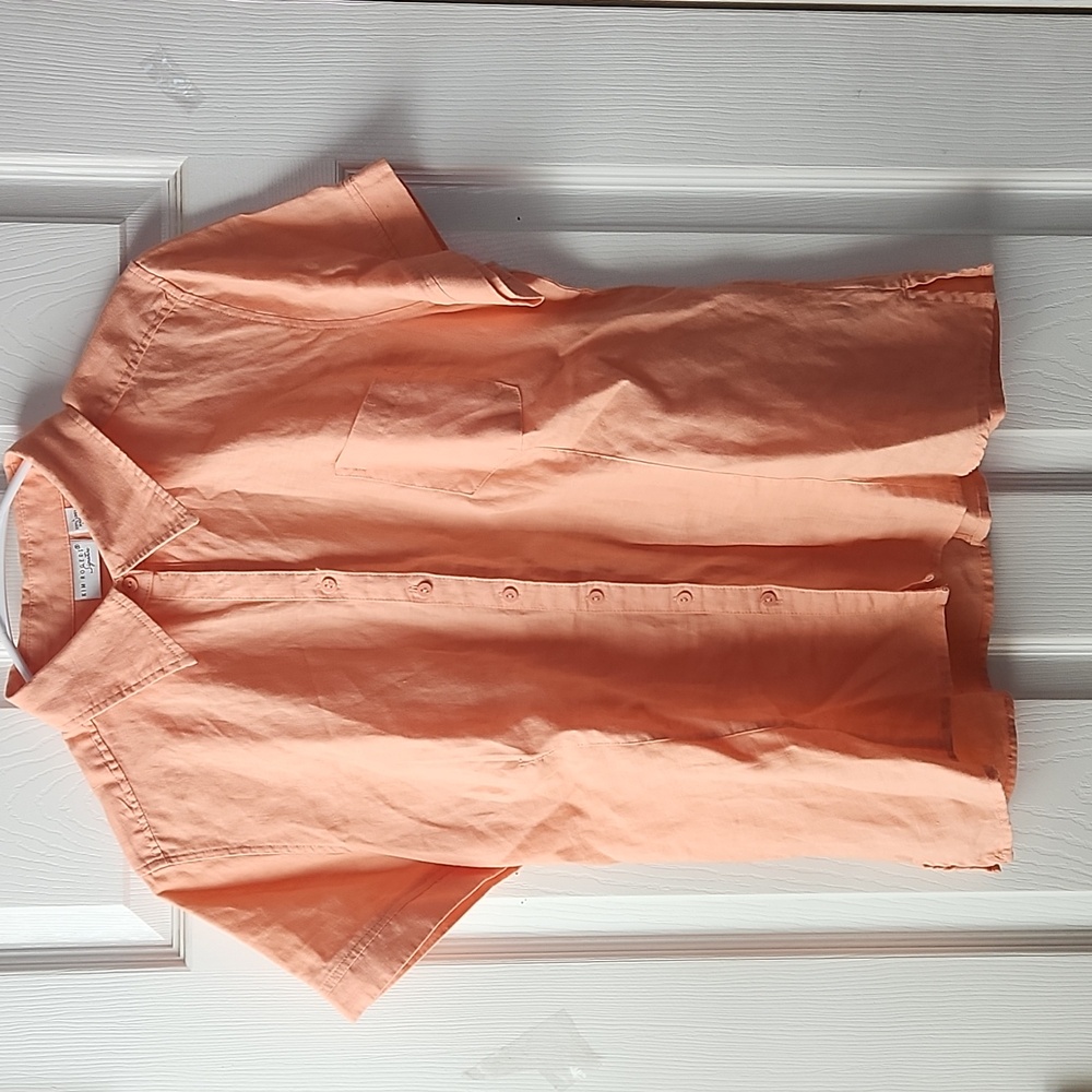 Kim Rogers Signature Button Up Polo Blouse size Lg Nwot